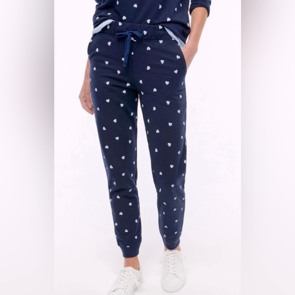 NWT JCrew Factory Heart Print Joggers